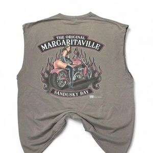 VTG grey Margaritaville Graphic Sleeveless Shirt